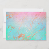 Magische Regenbogen-Einhorn-Süßigkeiten Geburtstag Einladung (Rückseite)