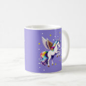 Magische Regenbogen-Einhornkaffee-Tasse Kaffeetasse (VorderseiteRechts)