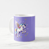 Magische Regenbogen-Einhornkaffee-Tasse Kaffeetasse (Vorderseite Links)