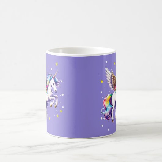 Magische Regenbogen-Einhornkaffee-Tasse Kaffeetasse (Mittel)