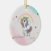 Magische Regenbogen-Einhornstars Keramik Ornament (Rechts)