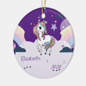 Magische Regenbogen-Einhornsteine, Wolken Keramik Ornament (Links)