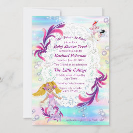 Magische Regenbogen Mermaid Bubbles Einladung