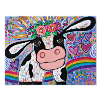 Magische Regenbogen-Moo-Moo-Liebe-Kuh Fotodruck
