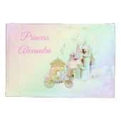 Magische Regenbogen-Prinzessin Castle Carriage Kissenbezug (Rückseite)