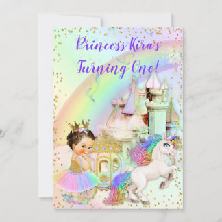 Magische Regenbogen Prinzessin Schloss Kutsche Ein Einladung