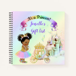 Magische Regenbogen-Prinzessinnen-Schloss-Kutsche Notizbuch