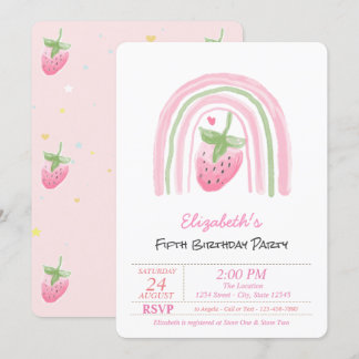 Magische Regenbogenbeere, Sterne Geburtstag Einladung