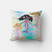 Magische Regenbogenblasen & 3 Baby Mermaids Kissen (Vorderseite)