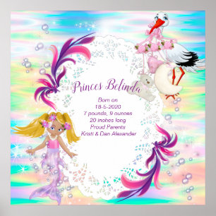 Magische Regenbogenblasen & Baby Mermaids Poster