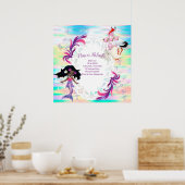 Magische Regenbogenblasen & Baby Mermaids Poster (Küche)