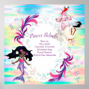 Magische Regenbogenblasen & Baby Mermaids Poster