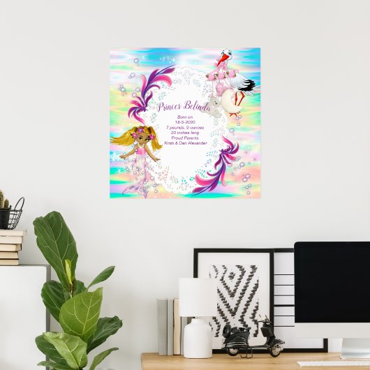 Magische Regenbogenblasen & Baby Mermaids Poster (Heimbüro)