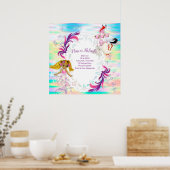 Magische Regenbogenblasen & Baby Mermaids Poster (Küche)
