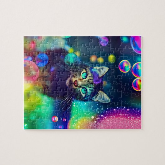 Magische Regenbogenkatze - Jigsaw Puzzle (Horizontal)