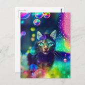 Magische Regenbogenkatze - Postkarte (Vorne/Hinten)