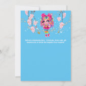 Magische Regenbogenmädchen Fantasie glänzende Lich Einladung (Rückseite)