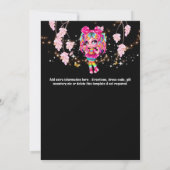 Magische Regenbogenmädchen Fantasy Glitzer Lichter Einladung (Rückseite)