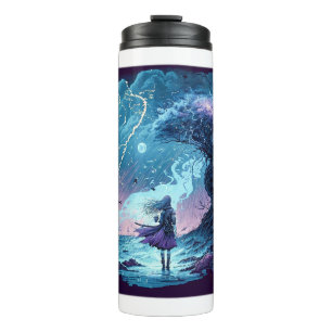 Magische Regensturm-Thermal-Tumbler Thermosbecher