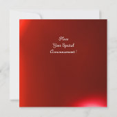 MAGISCHE RINGE, MONOGRAMM Pergament Juwel rot Einladung (Rückseite)