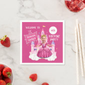 Magische Rosa Prinzessin Party Karikatur Serviette (Beispiel)