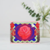 Magische Rose Postkarte (Stehend Vorderseite)