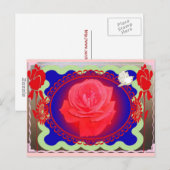 Magische Rose Postkarte (Vorne/Hinten)