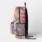 Magische Rose und Einhörner Bedruckter Rucksack (Rechts)