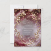Magische Rose Verziert Barockhochzeit RSVP Karte (Vorderseite)