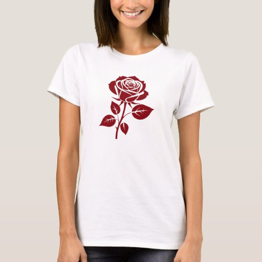 Magische Rote Rose, Naturlover T-Shirt (Vorderseite)