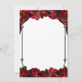 Magische Rote Rose Weißes Gold Silberne Hochzeit Einladung (Rückseite)