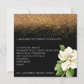 Magische Sand Floral Entschuldigung Karte (Vorderseite)