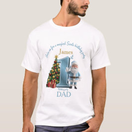 Magische Santa-Geburtstagseinladung – 1. Geburtsta T-Shirt
