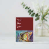 MAGISCHE SCHALTFLÄCHE, gelb, rot Visitenkarte (Stehend Vorderseite)