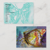 MAGISCHE SCHALTFLÄCHE IN BLAU , Gelb , aquamarin Visitenkarte (Vorne/Hinten)