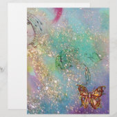 MAGISCHE SCHALTFLÄCHE IN GOLD-GLITZERN (Vorne/Hinten)