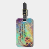 MAGISCHE SCHALTFLÄCHE IN GOLD-GLITZERN GEPÄCKANHÄNGER (Vorderseite vertikal)