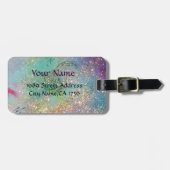 MAGISCHE SCHALTFLÄCHE IN GOLD-GLITZERN GEPÄCKANHÄNGER (Vorderseite horizontal)