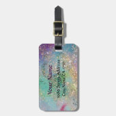 MAGISCHE SCHALTFLÄCHE IN GOLD-GLITZERN GEPÄCKANHÄNGER (Vorderseite vertikal)