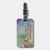 MAGISCHE SCHALTFLÄCHE IN GOLD-GLITZERN GEPÄCKANHÄNGER (Vorderseite vertikal)