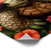 Magische Schildkröte im Blume-Wald Poster (Ecke)
