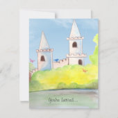 Magische Schlosswatercolor-Party Einladung (Vorderseite)