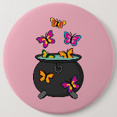 Magische Schmetterlinge aus einem Kessel Button (Vorderseite)