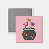 Magische Schmetterlinge aus einem Kessel Magnet (Vorderseite/Rückseite)