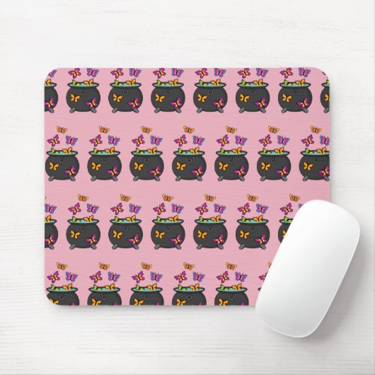 Magische Schmetterlinge aus einem Kessel Mousepad (Mit Mouse)
