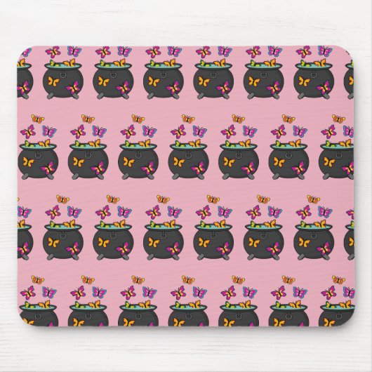 Magische Schmetterlinge aus einem Kessel Mousepad (Vorne)