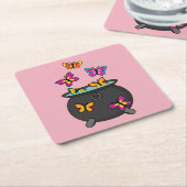 Magische Schmetterlinge aus einem Kessel Rechteckiger Pappuntersetzer (angewinkelt)