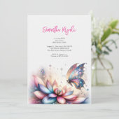 Magische Schmetterlingseinladungen Girl's 5. Gebur (Stehend Vorderseite)