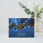 Magische Schmetterlingswälder Save the Date Postka Ankündigungspostkarte (Stehend Vorderseite)