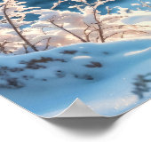 Magische Schneefall Ballerina Wintersport Kunst Poster (Ecke)